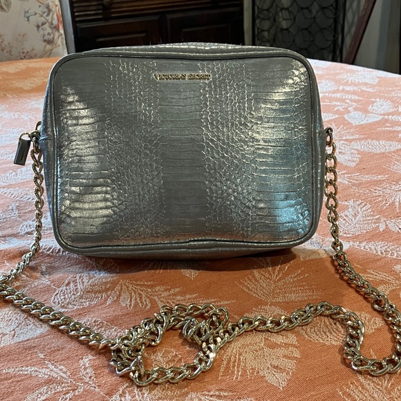 Victoria's Secret Handbags - Victoria's Secret Metallic Silver Crossbody Bag